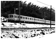 汐ノ宮駅付近、1963(昭和38)2月