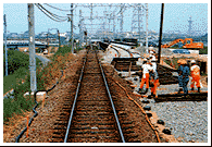 天理線の複線化工事。平端～二階堂間