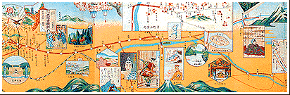 吉野まで全通当時の路線図