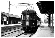 田原本駅（現　西田原本駅）、モ218　1955（昭和30）年5月30日