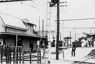 伊勢電気鉄道の諏訪駅（現在の近鉄四日市駅の東）
